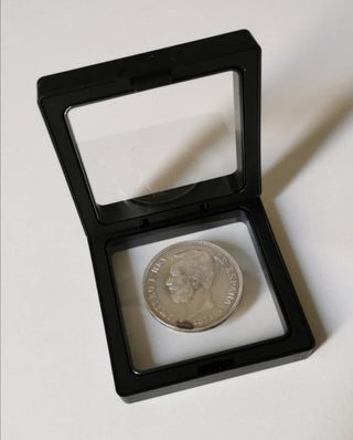 Caja expositor coleccionismo, moneda, joya, regalo