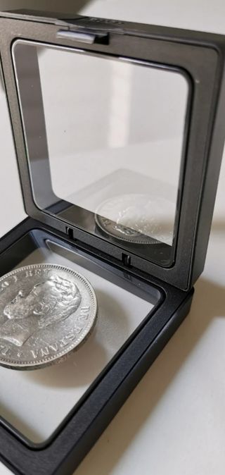 Caja expositor coleccionismo, moneda, joya, regalo