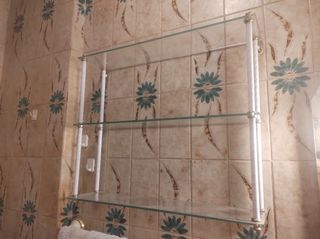 Estante de cristal para baño