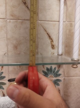 Estante de cristal para baño