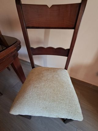 Mesa de comedor extensible madera y cristal