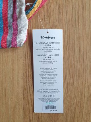 Hamaca El Corte Inglés a estrenar