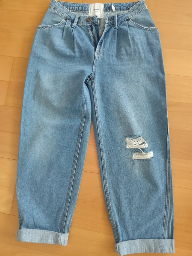 One Teaspoon Jeans Anchos Desgastados