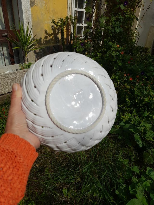 Cestino Mulino Bianco tondo in ceramica