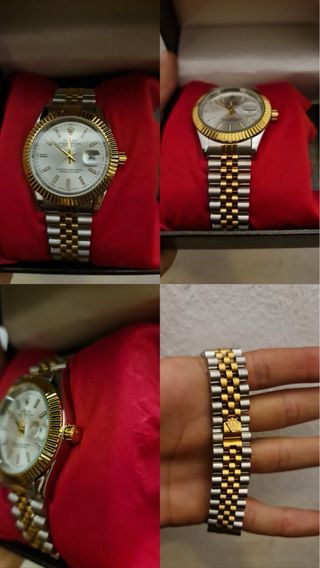 Reloj  Hombre Oro y Plata