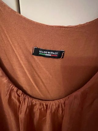 Vestido mujer marrón anaranjado
