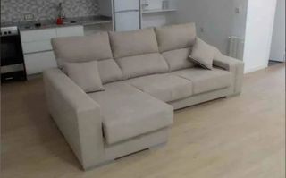 Sofás chaise longue 2 puff + 2 cojines