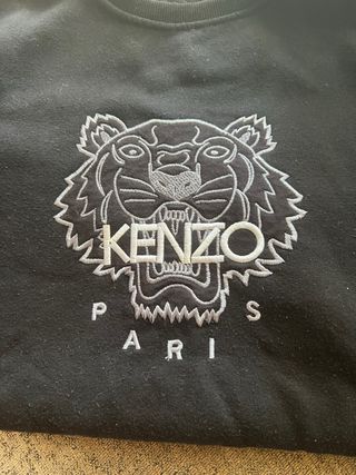 Sudadera Kenzo Negra con Bordado Tigre