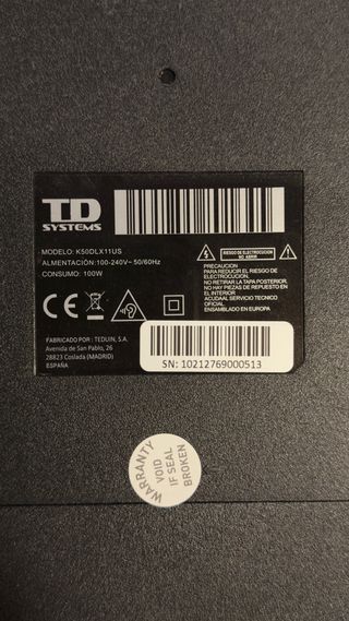 TV TD Systems 50 K50DLX11US