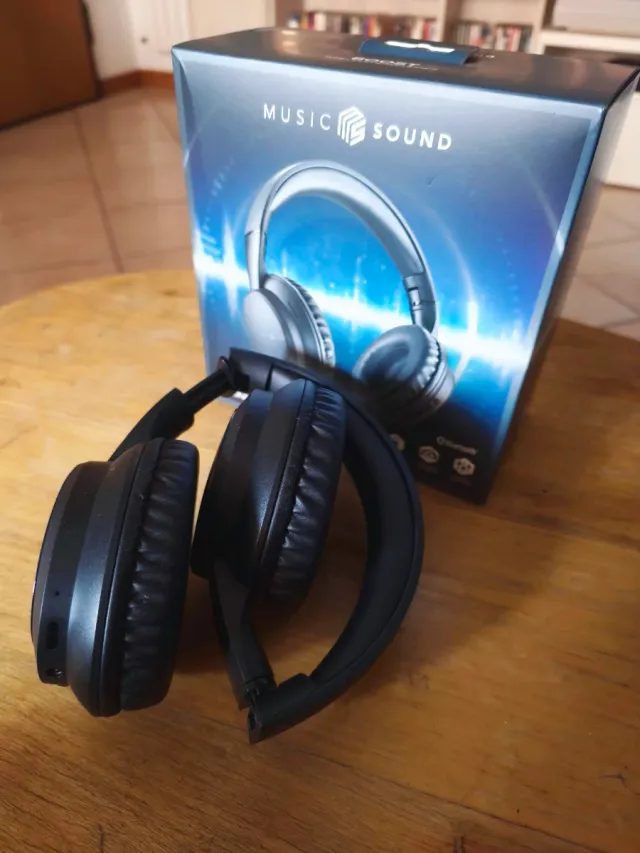 Cuffie Bluetooth Music Sound Boost Nere