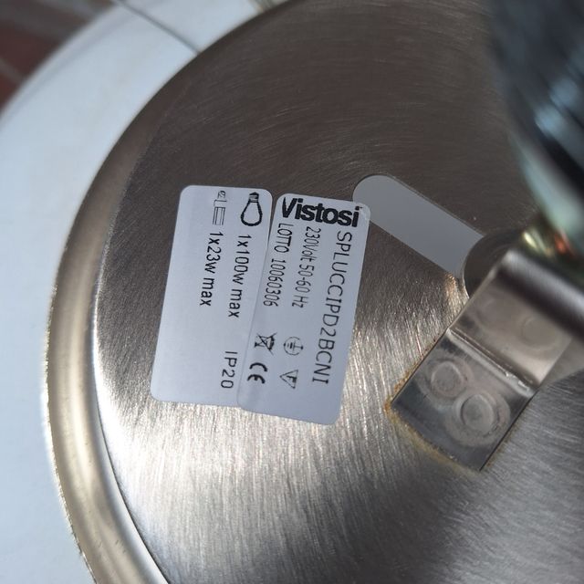 Lámpara Vistosi Vidrio Opalino