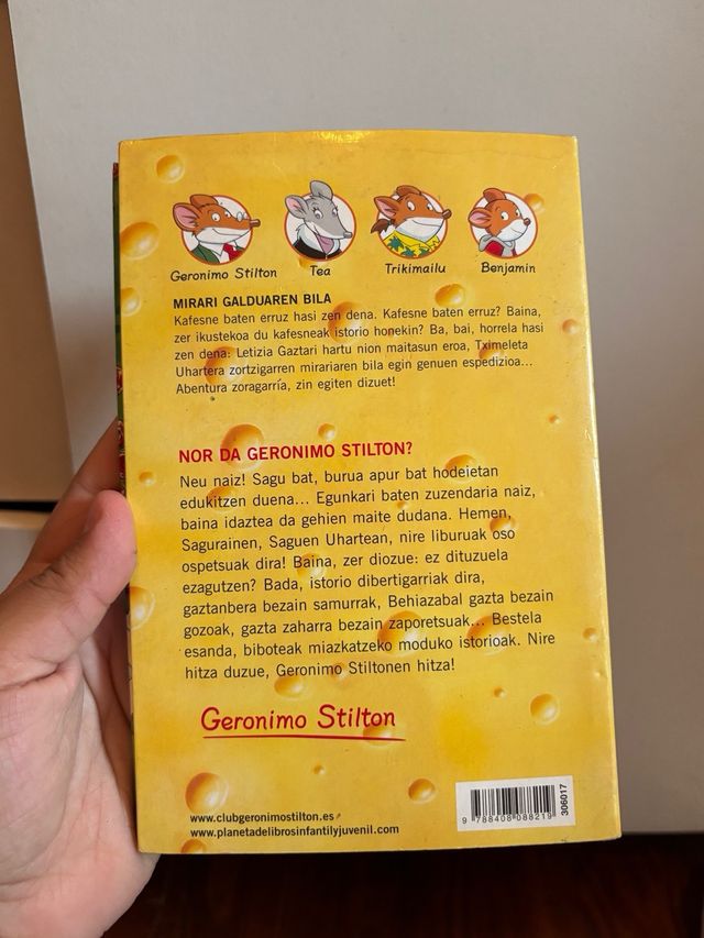 MIRARÍA GALDUAREN BILA. Geronimo Stilton Euskera.