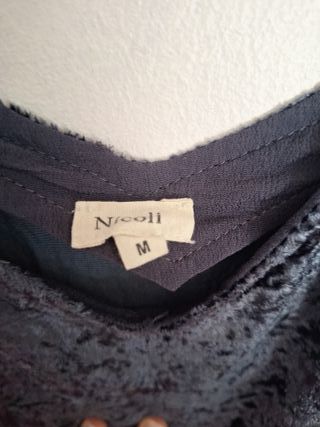 Camiseta terciopelo gris tirantes