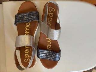 Sandalias Sparwoman Azul-Plata Planas