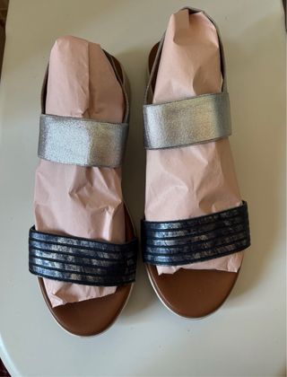 Sandalias Sparwoman Azul-Plata Planas