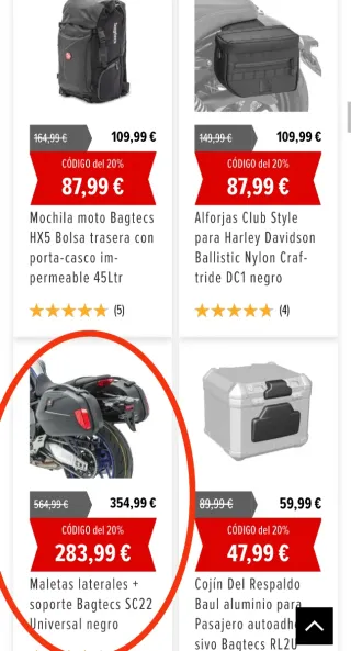 Maletas Laterales Moto Negras
