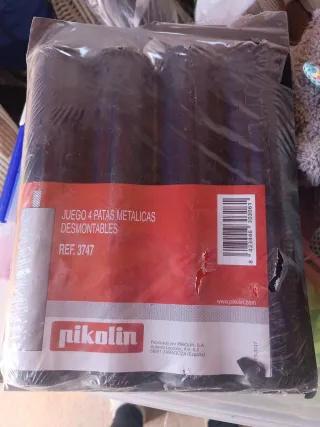 Juego 4 Patas Metálicas Desmontables Pikolin