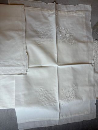 Lenzuolo matrimoniale e federe in cotone bianco