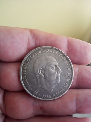 Moneda 100 Pesetas Plata Franco 1966