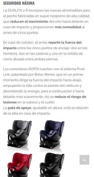 Silla Coche Britax Römer Dualfix 2 R Roja