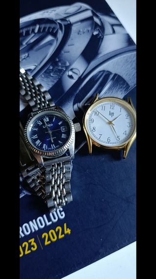 Lotto 2 orologi Lanco automatico e Lip quarzo