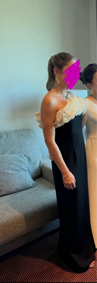 Vestido Miphai Negro y Blanco