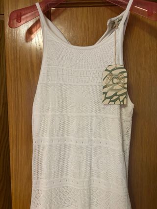 Vestido largo blanco camaleónica
