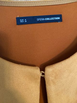 Chaqueta antelina mostaza T-M