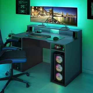 Escritorio Mesa Ordenador Gamer. Gris Antracita