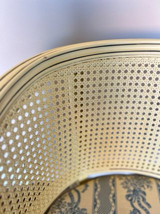 Sedia vintage in rattan e legno
