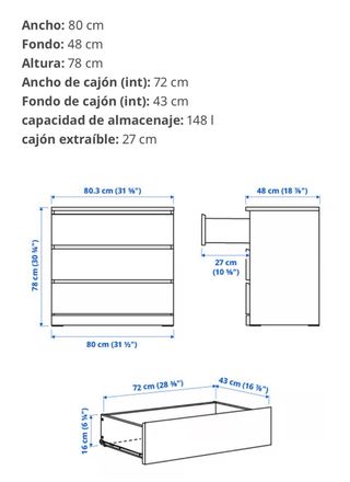 Comoda blanca