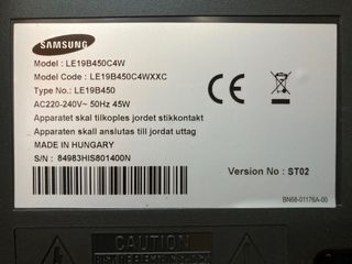 TV Samsung LE-19B450 LCD 19 HD