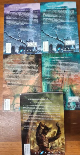 Juego de tronos. 5 libros.