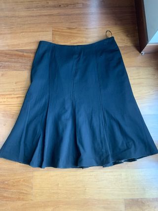 Gonna Gunex effetto pieghe nera