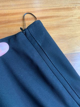 Gonna Gunex effetto pieghe nera