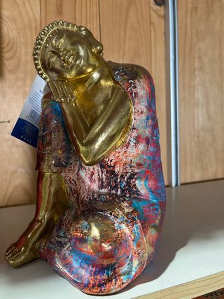 Figura Buda Dorado Decorativa