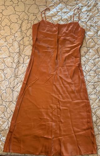 Vestito in raso arancione