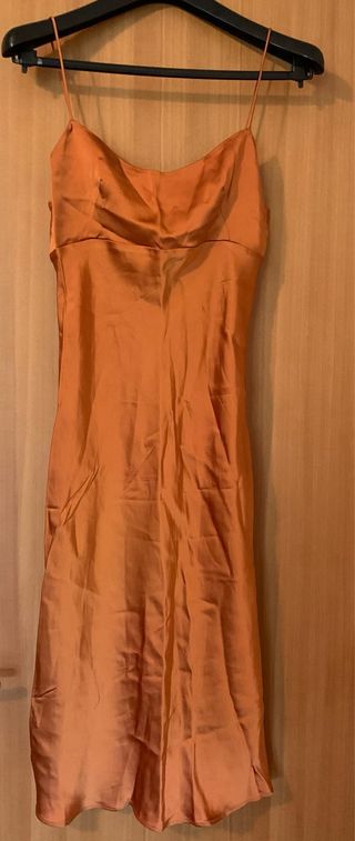 Vestito in raso arancione