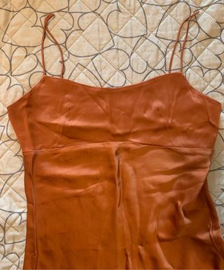 Vestito in raso arancione