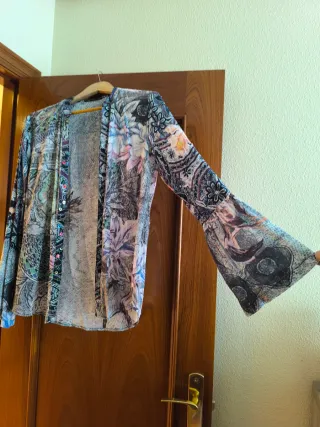 Camisa estampada multicolor talla única
