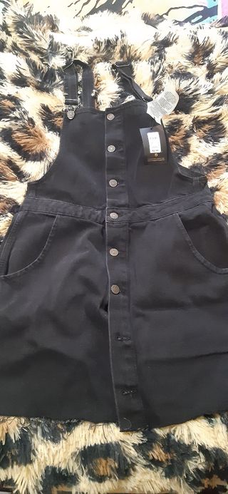 Vestido Peto Negro Talla 40 Primark