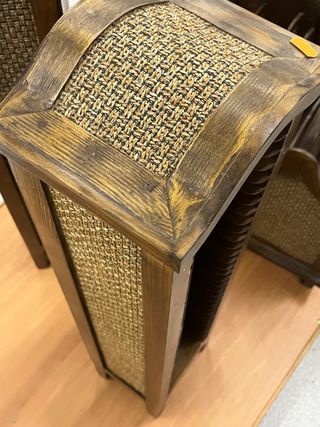 Armario/Mueble Auxiliar Mimbre y Madera