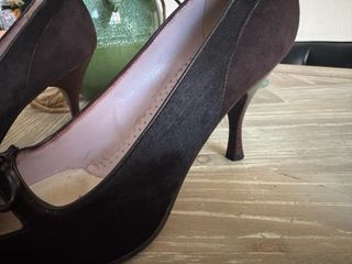 Tacones Etro Marrones Piel y Malla