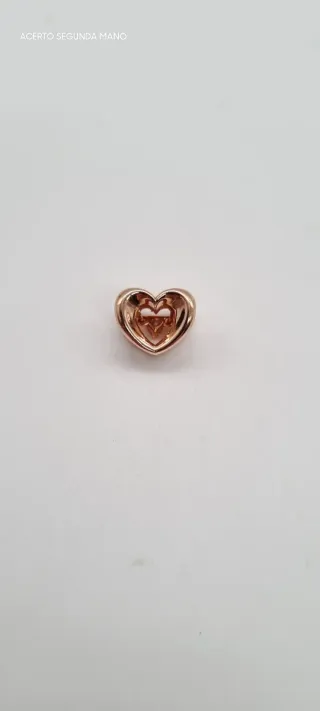 CHARM PANDORA CORAZÓN RADIANTE Y GEMA FLOTANTE/14K