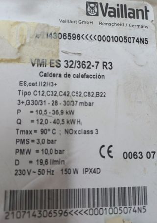 PLACA ELECTRONICA VAILLANT VMI 32/362-7 R3