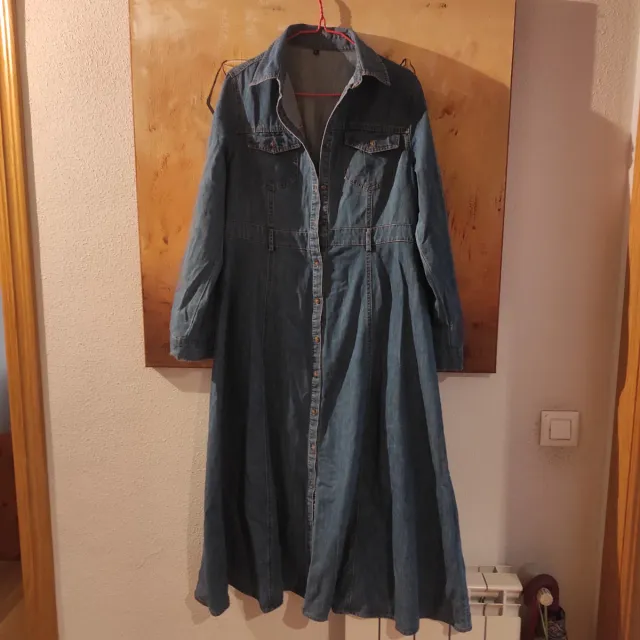 Vestido vaquero largo azul