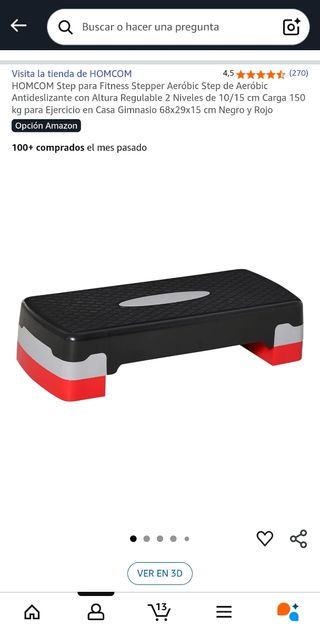 Step Aeróbic HOMCOM Negro y Rojo