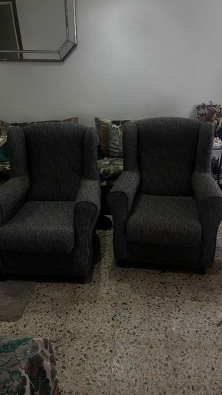 2 Sillones Individuales Grises