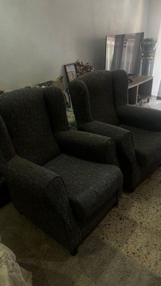 2 Sillones Individuales Grises