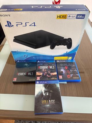 PS4 (PlayStation 4) + 4 Juegos Resident Evil